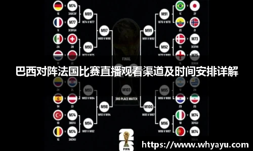 巴西对阵法国比赛直播观看渠道及时间安排详解